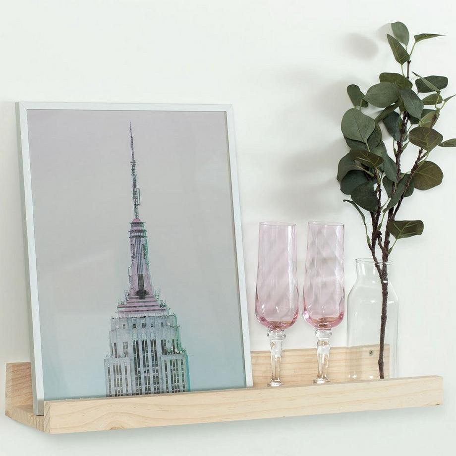 Calicosy Wandregal aus massiver Kiefer - L40 x H7 cm  