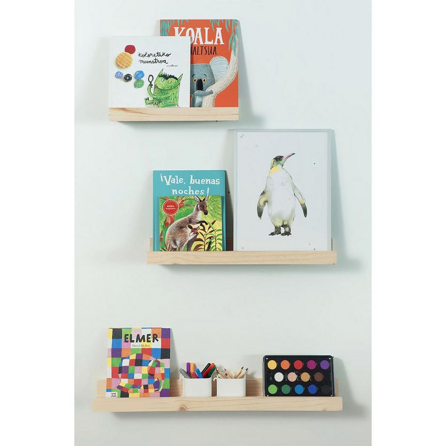 Calicosy Wandregal aus massiver Kiefer - L40 x H7 cm  