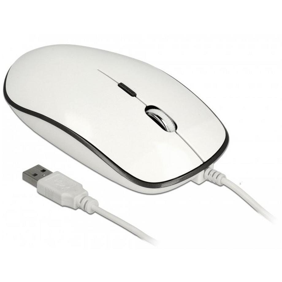 DeLock  12532 mouse Ambidestro USB tipo A Ottico 3200 DPI 