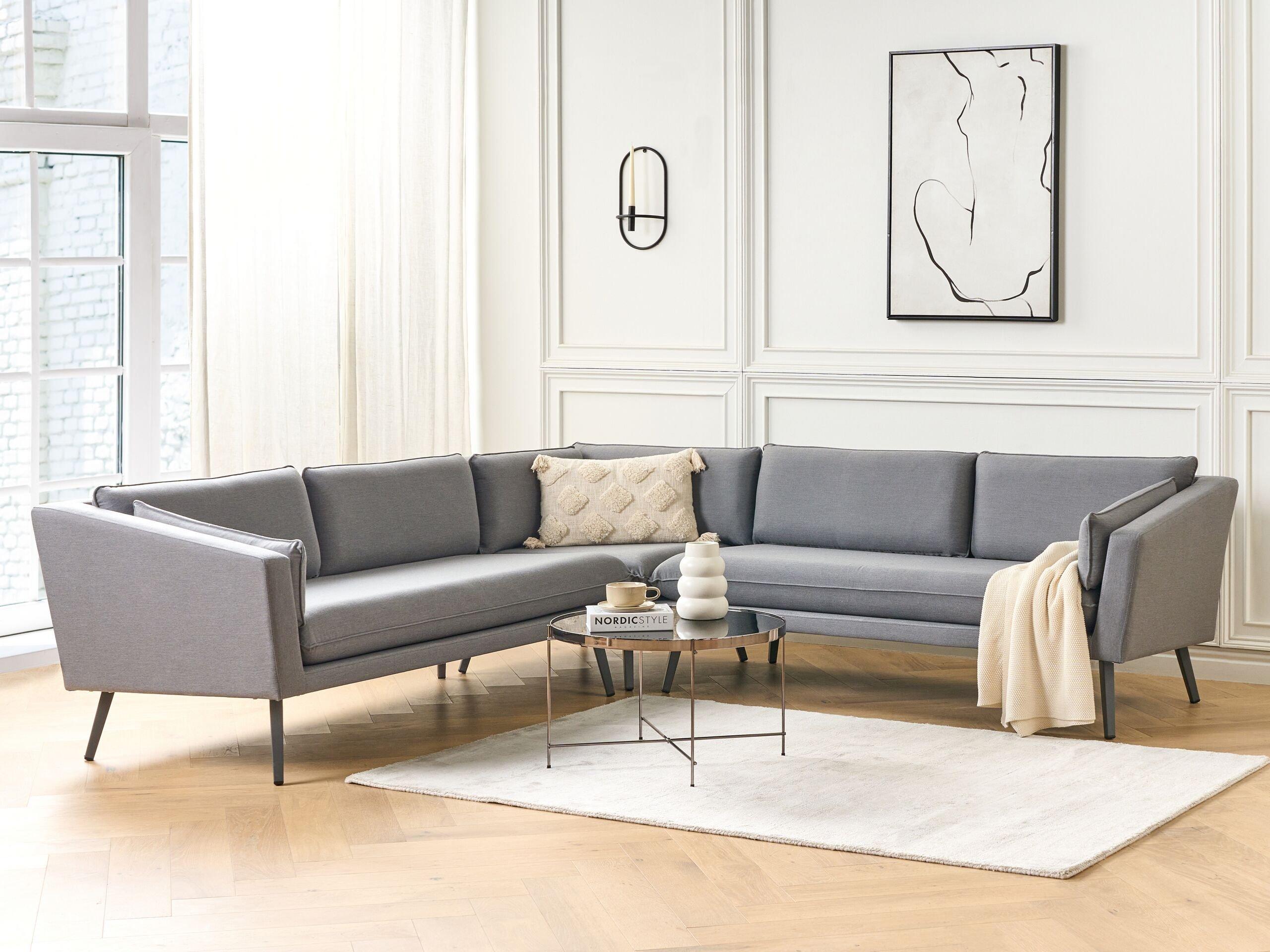 Beliani Ecksofa aus Polyester Modern LORETELLO  