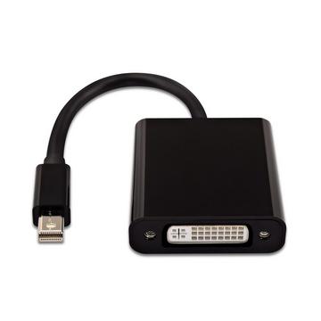 V7 Adaptador negro de vídeo con conector Mini DisplayPort macho a DVI-I hembra