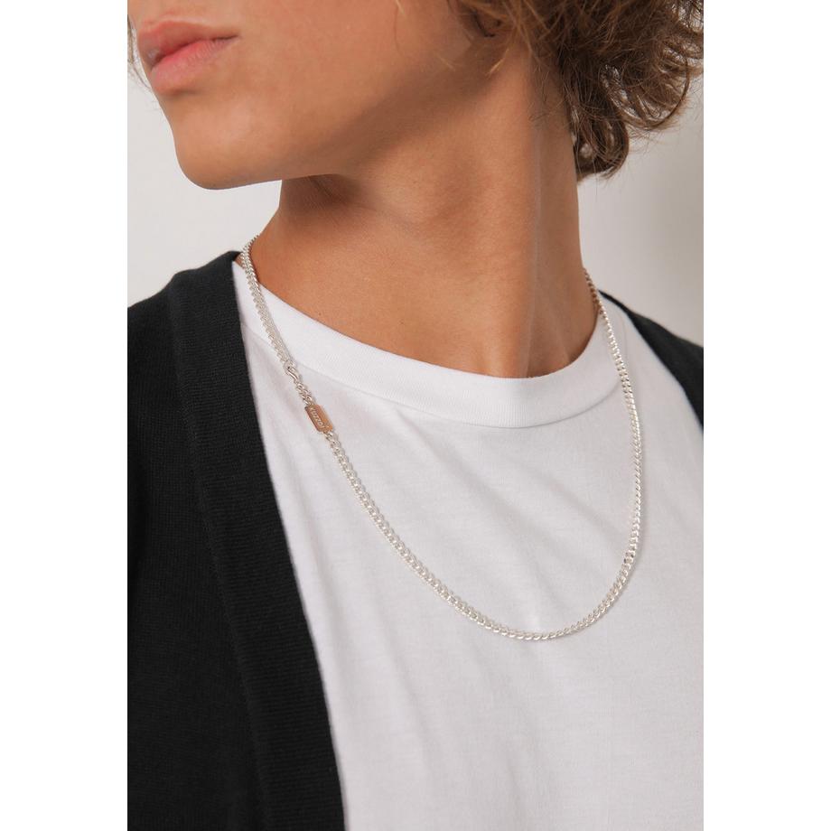 Kuzzoi  Halskette Basic Männer Panzerkette Massiv Robust 925 Silber 