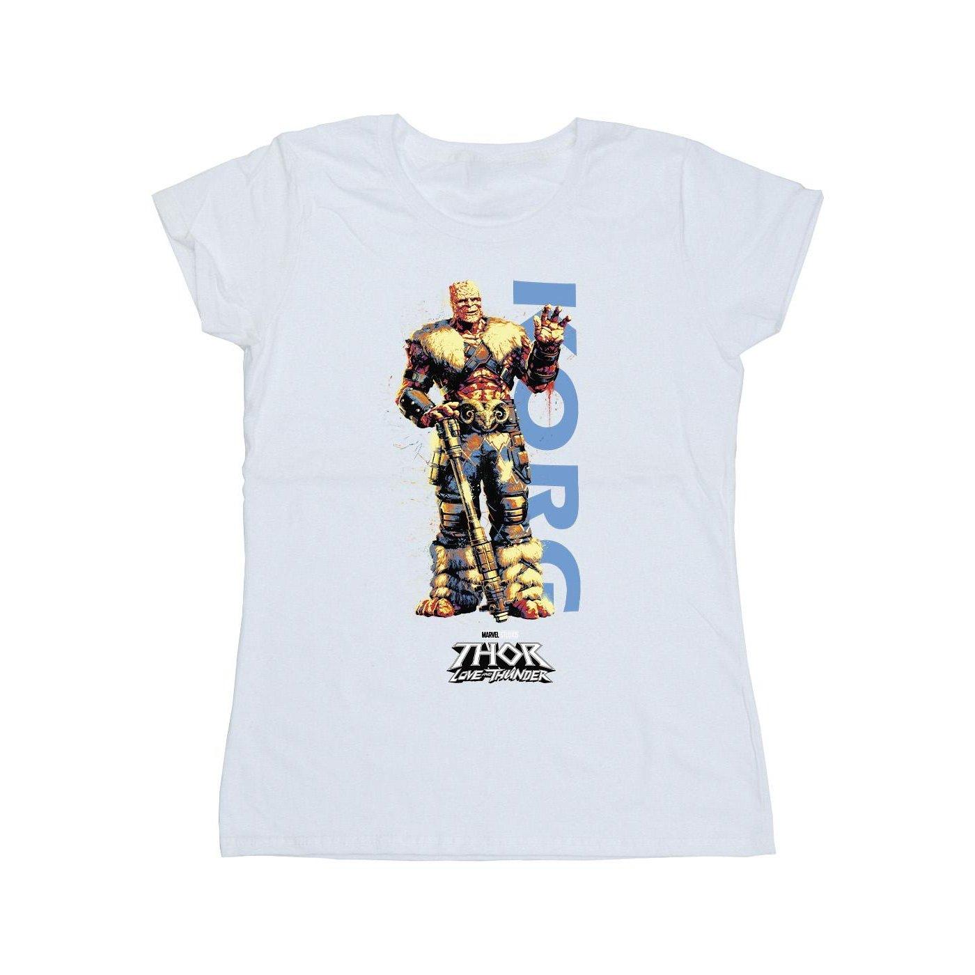 Image of Thor Love And Thunder Korg Wave Tshirt Damen Weiss L