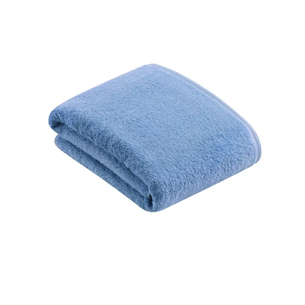 VOSSEN - Vegan Life Serviette de bain, 100x150 cm, Bleu Acier