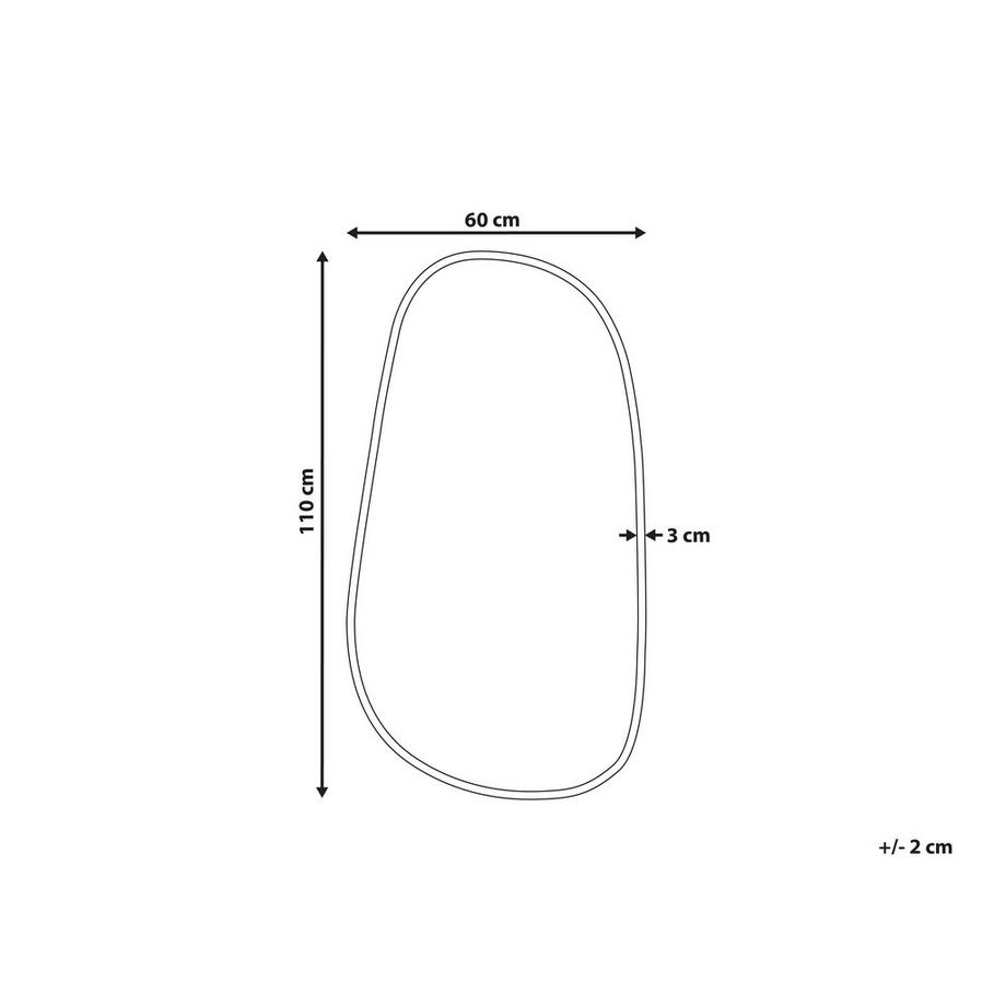Beliani Miroir en Aluminium  VERNAIS  