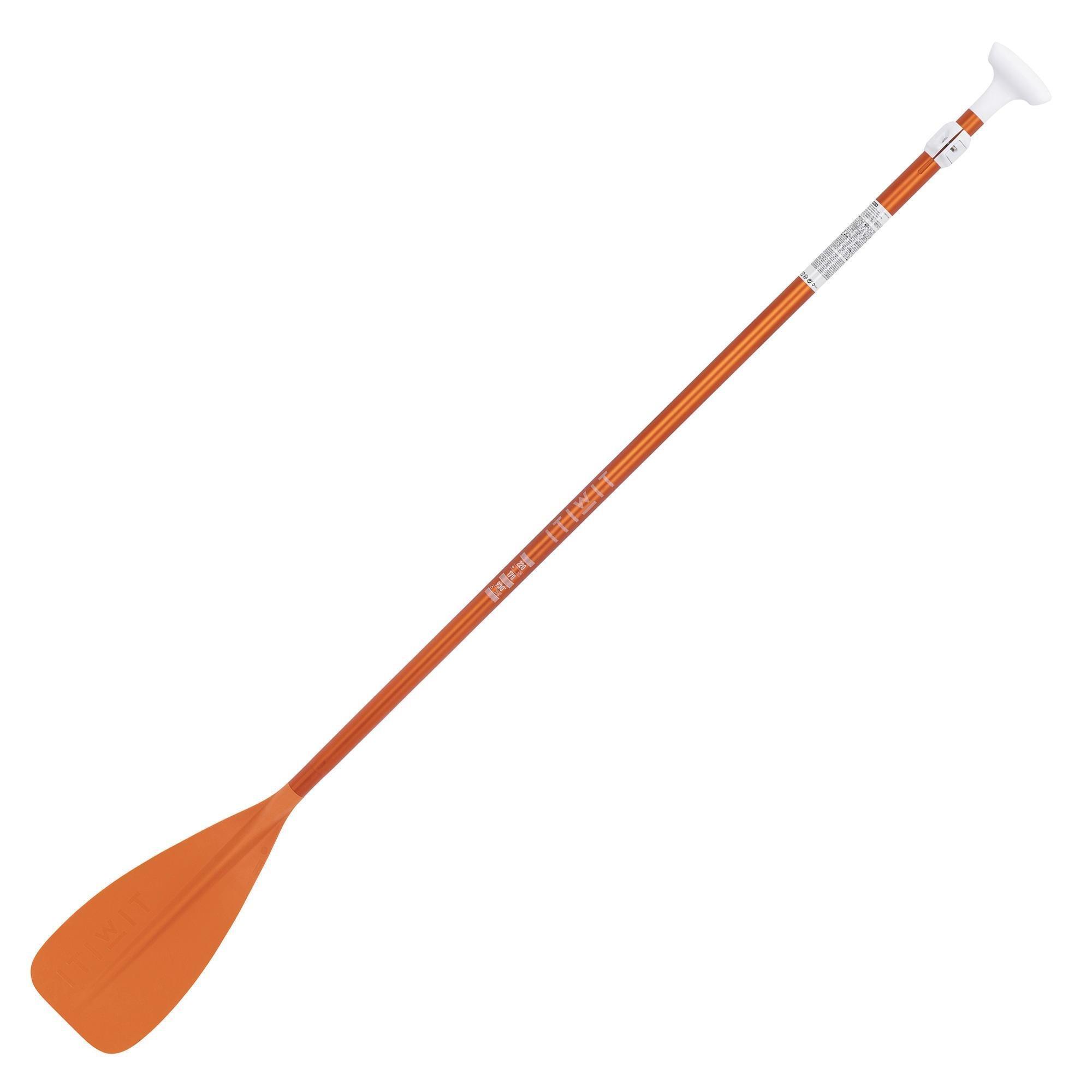 Image of Sup-paddel Stand Up Paddle 100 Verstellbar 170–220 Cm 2-teilig Unisex Apricot ONE SIZE