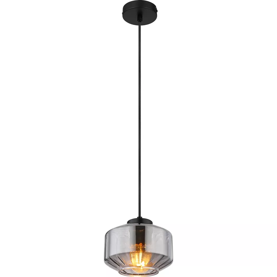 mutoni – Hängeleuchte Bruce I Metall rauchfarben 1xE27, One Size, Multicolor