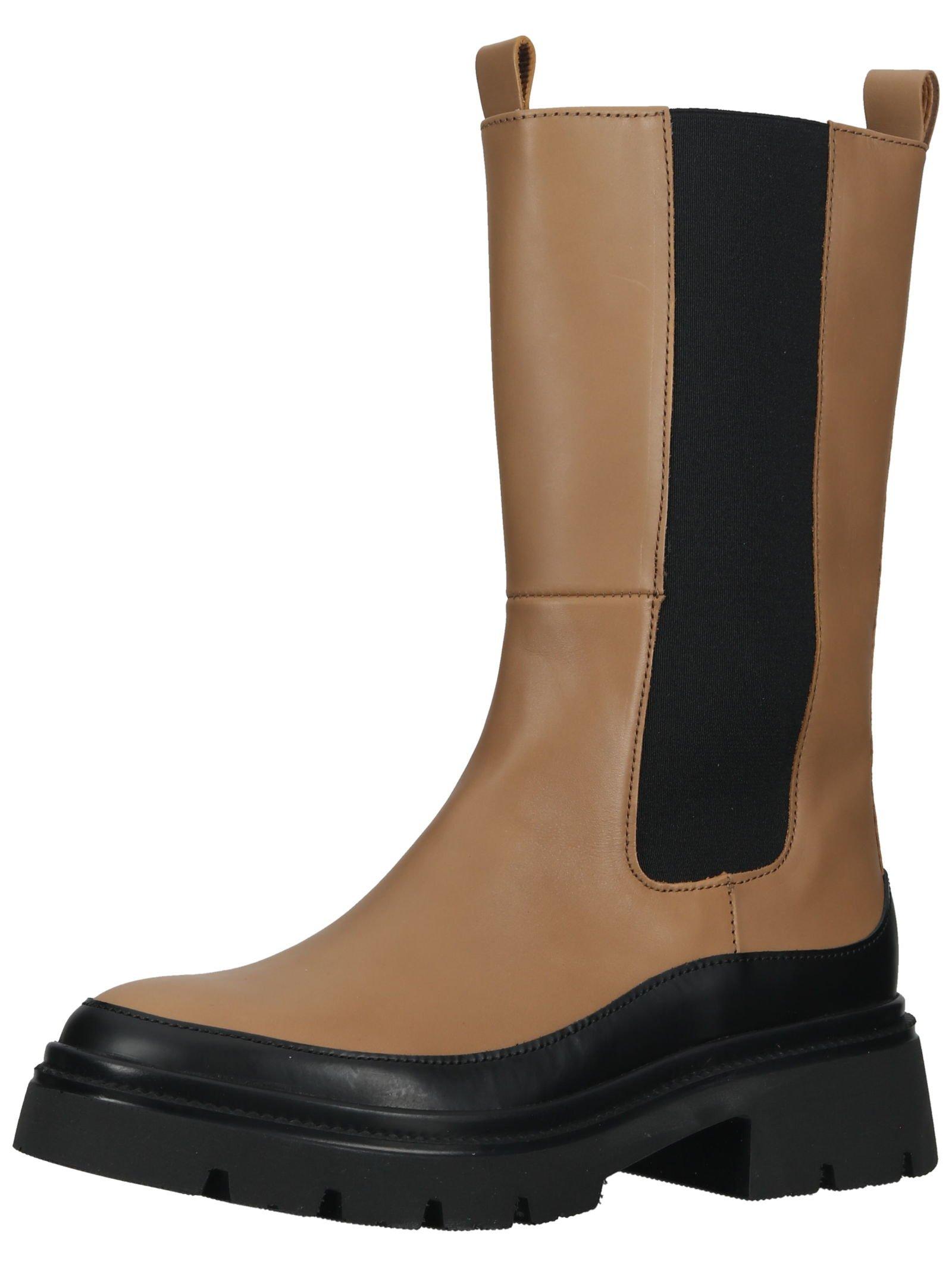 Image of - Leder Stiefelette Damen Braun 37