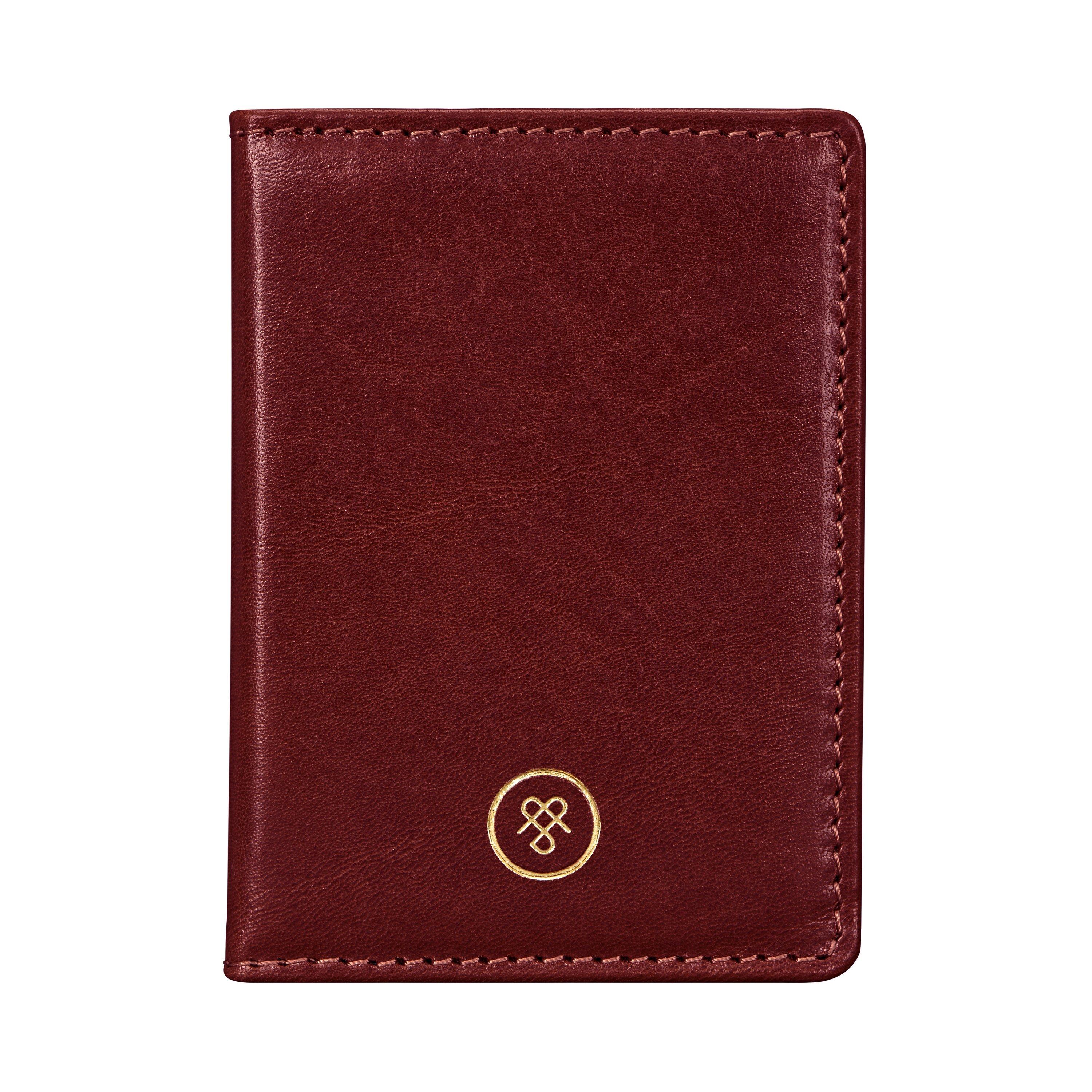 Image of Solaro - Leder Id Kartenhalter Unisex Bordeaux ONE SIZE