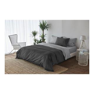 Living Home Uni Satin Doubleface Set de linge de lit  