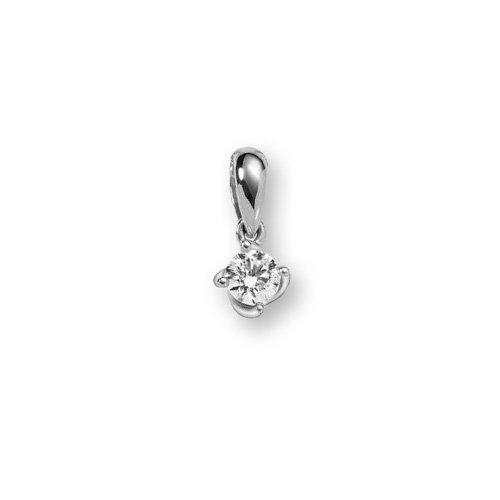 MUAU Schmuck  Pendentif diamant 0,24ct. or blanc 750 