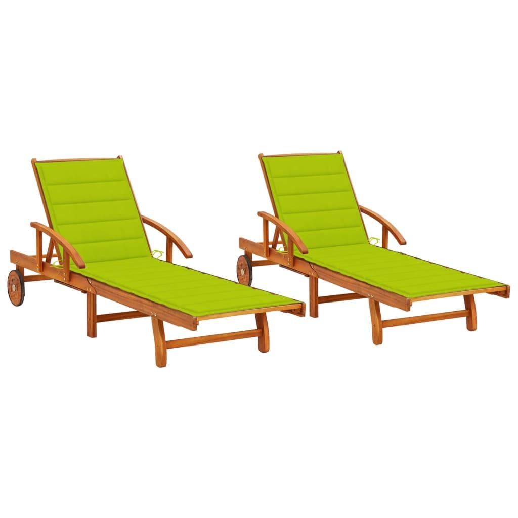 VidaXL Chaise longue bois d'acacia  