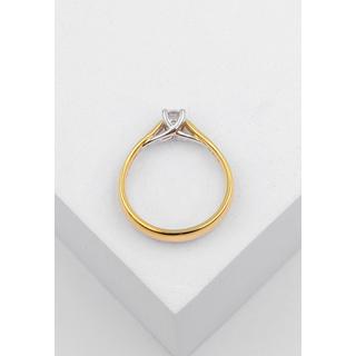 MUAU Schmuck  Solitaire Ring Diamant 0.50ct. Bicolor Gelb-/Weissgold 