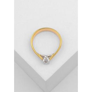 MUAU Schmuck  Solitaire Ring Diamant 0.50ct. Bicolor Gelb-/Weissgold 