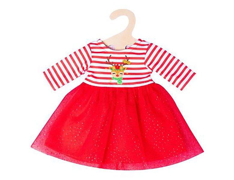 Heless  Weihnachtskleid mit Haarband Rentier Rudi (35-45cm) 