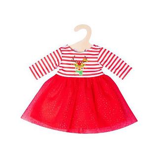 Heless  Weihnachtskleid mit Haarband Rentier Rudi (35-45cm) 