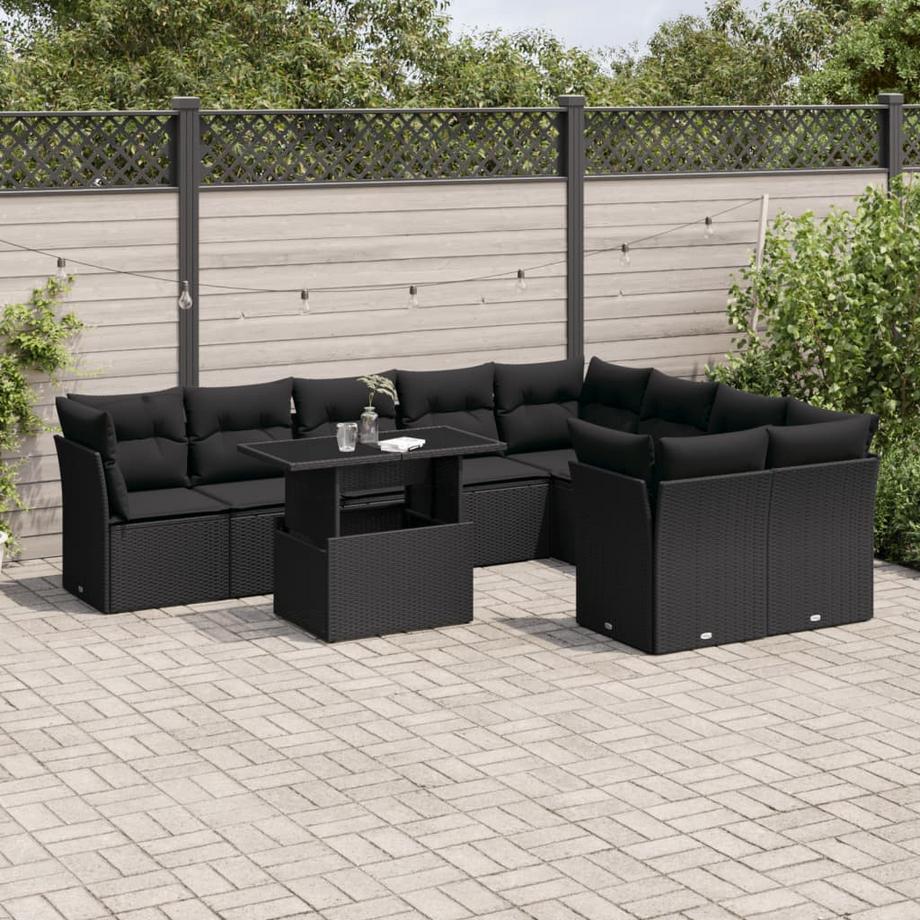 VidaXL Ensemble de canapés de jardin rotin synthétique  