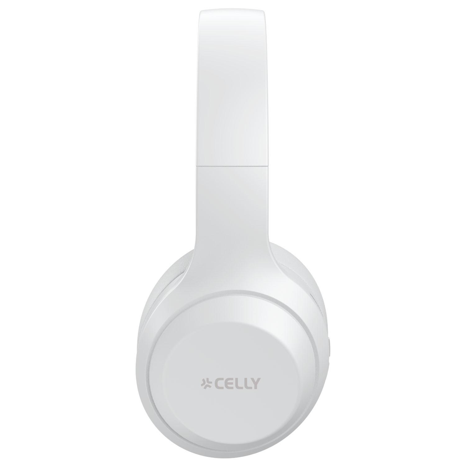 Celly  Wavebeat Wireless-Kopfhörer Over-Ear Weiß 