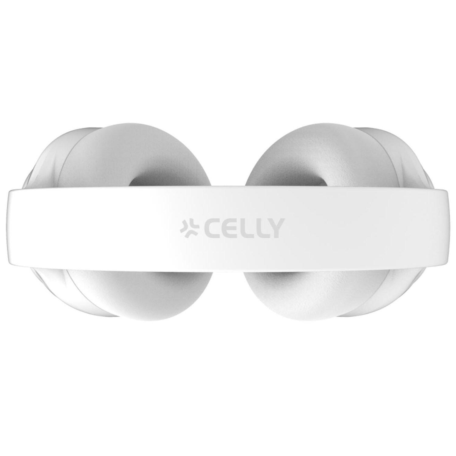 Celly  Wavebeat Wireless-Kopfhörer Over-Ear Weiß 
