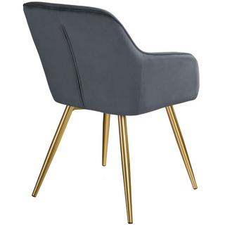 Tectake 6 Chaises MARILYN Effet Velours Style Scandinave  