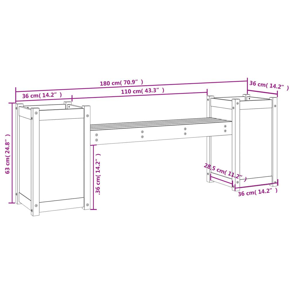 VidaXL panchina con fioriera Legno di pino  