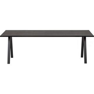 mutoni Table en bois massif Tablo chêne noir nuit 180x90  