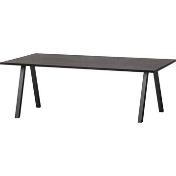 Table en bois massif Tablo chêne noir nuit 180x90