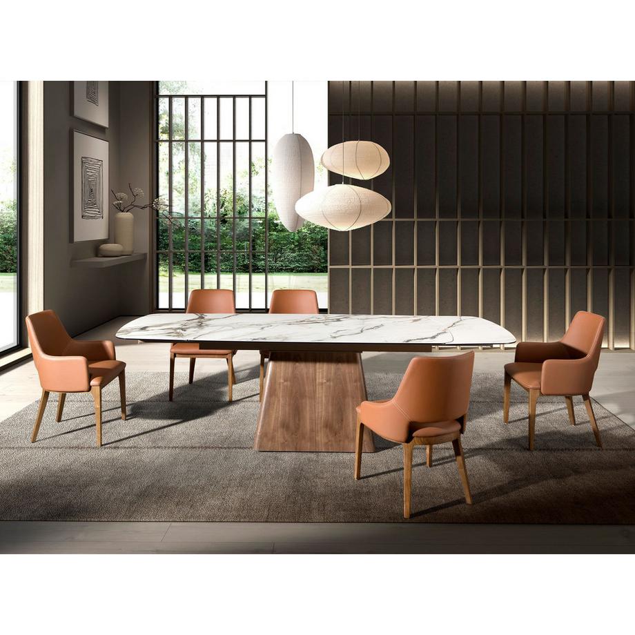 ANGEL CERDA Sedia in ecopelle marrone  