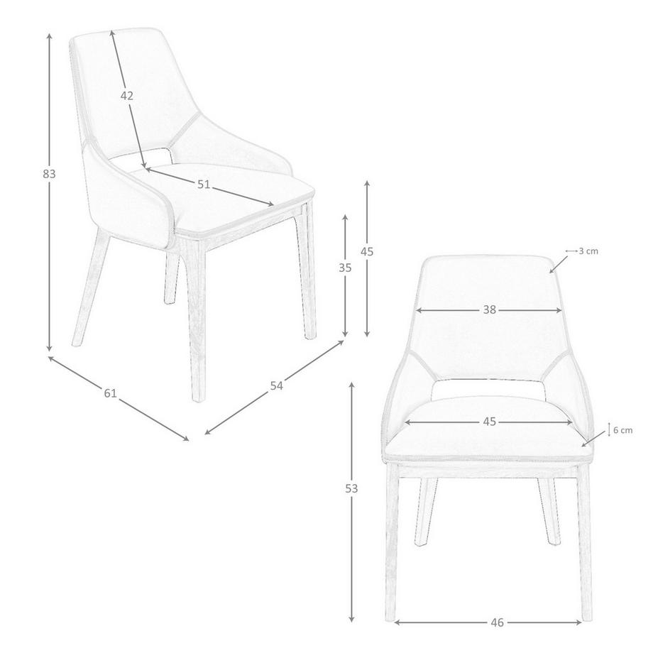 ANGEL CERDA Sedia in ecopelle marrone  