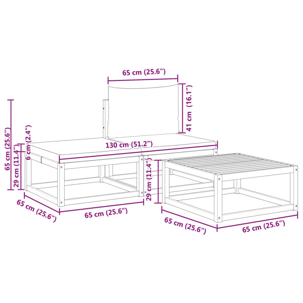 VidaXL Gartensofa-set akazienholz  