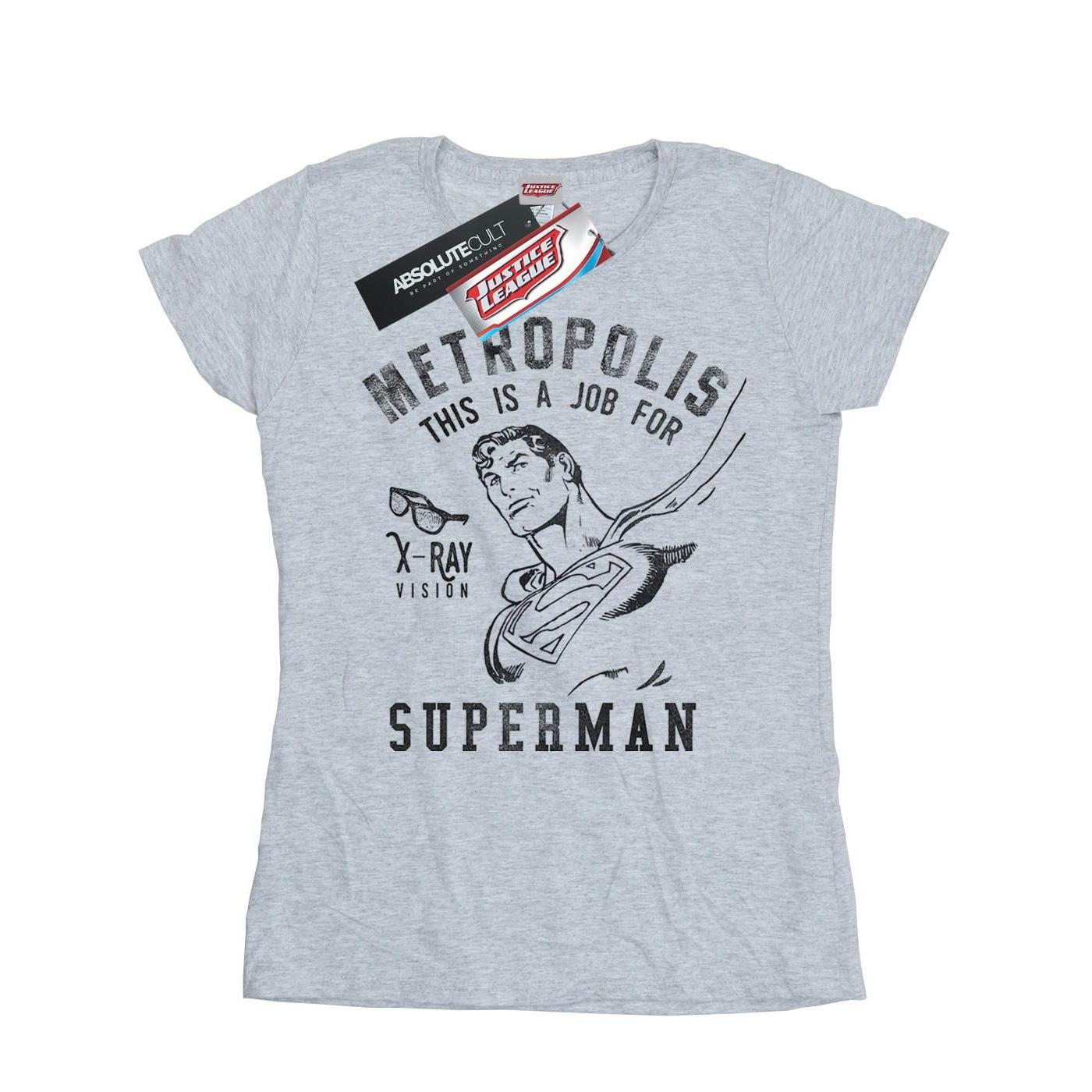 Image of Superman Xray Tshirt Damen Grau XL