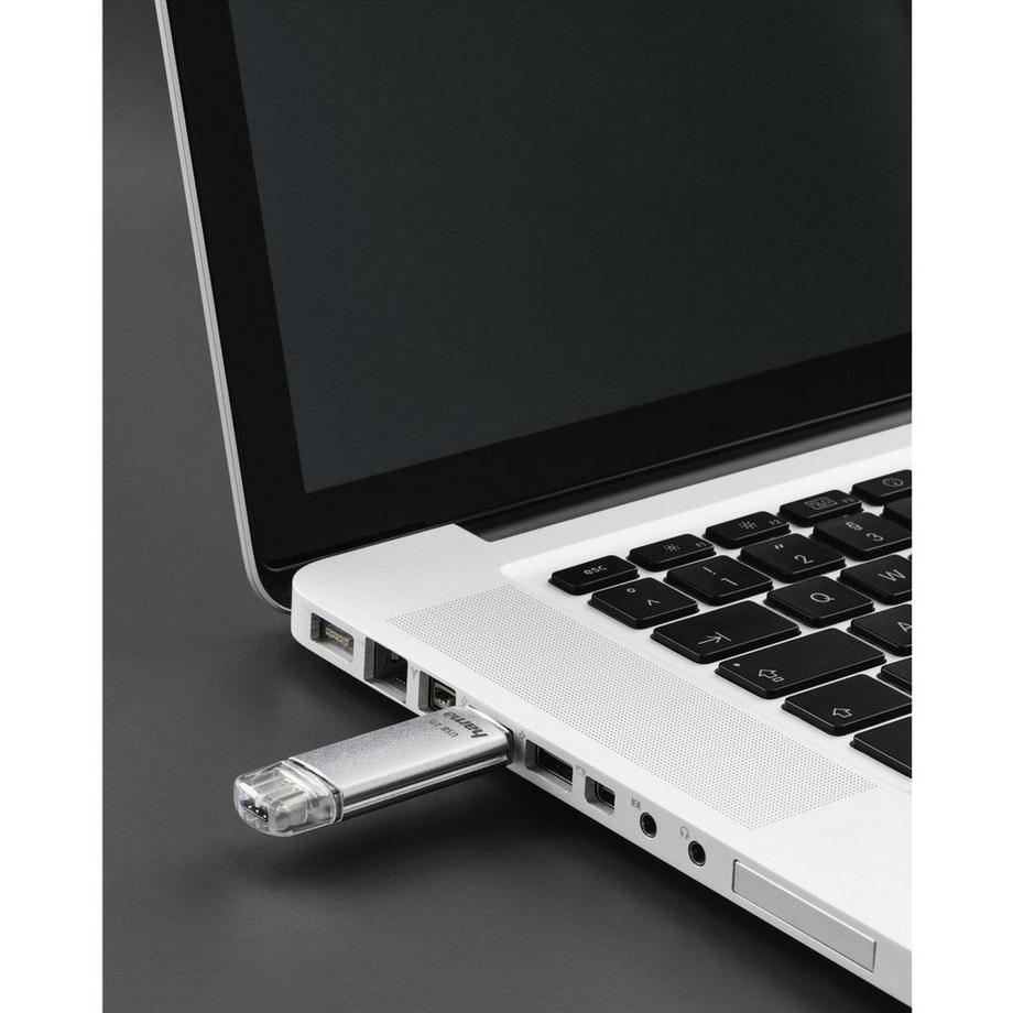 hama  Hama C-Laeta unità flash USB 32 GB USB Type-A / USB Type-C 3.2 Gen 1 (3.1 Gen 1) Argento 
