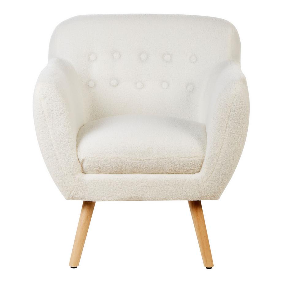 Beliani Fauteuil en Bouclé Rétro MELBY  