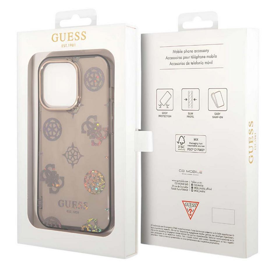 GUESS  Coque pour iPhone 14 Pro TPU Peony 
