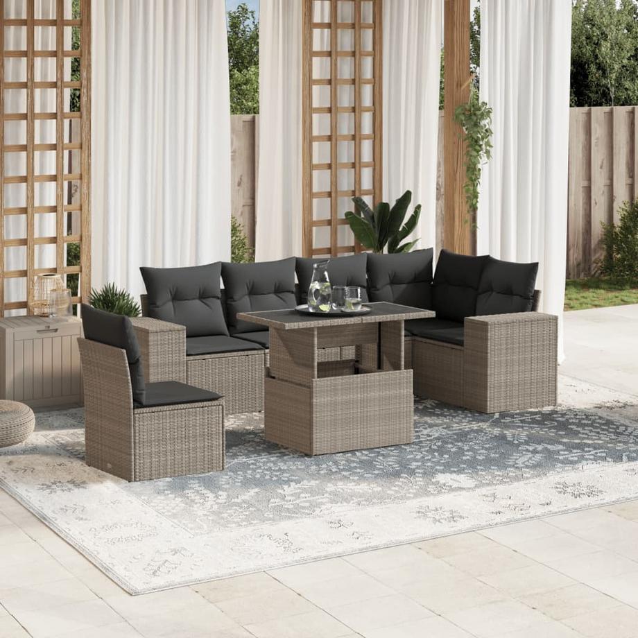 VidaXL set divano da giardino Polirattan  