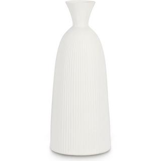 mutoni Vase Striped weiss 35  