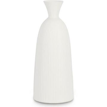 Vase Striped weiss 35