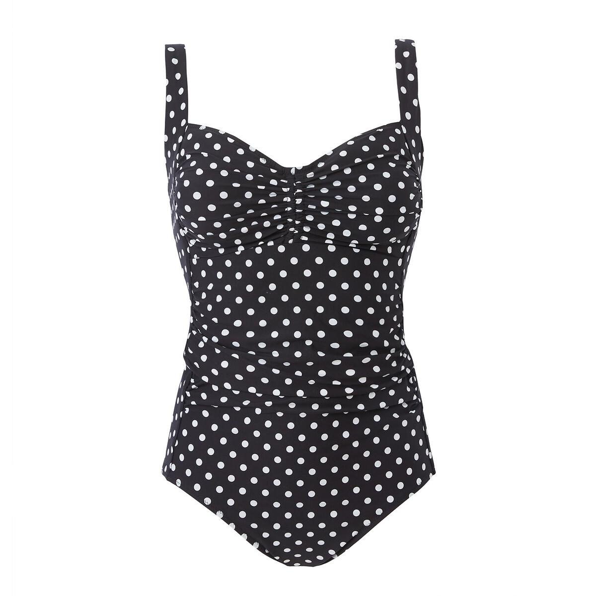 La Redoute Collections Maillot de bain 1 pièce triangle à pois  
