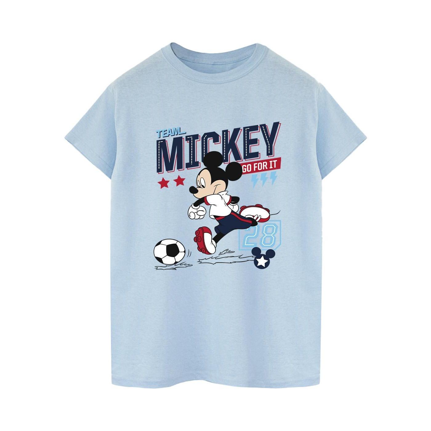 Image of Mickey Mouse Team Mickey Football Tshirt Damen Blau M