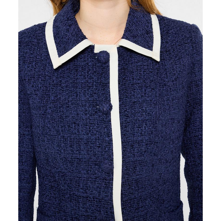 Joe Browns Einreihige Tweedjacke mit Kontrastbesatz  