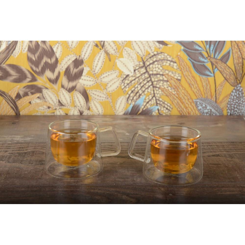 Aulica TASSES A THE DROITE DOUBLE PAROI - LOT DE 2  