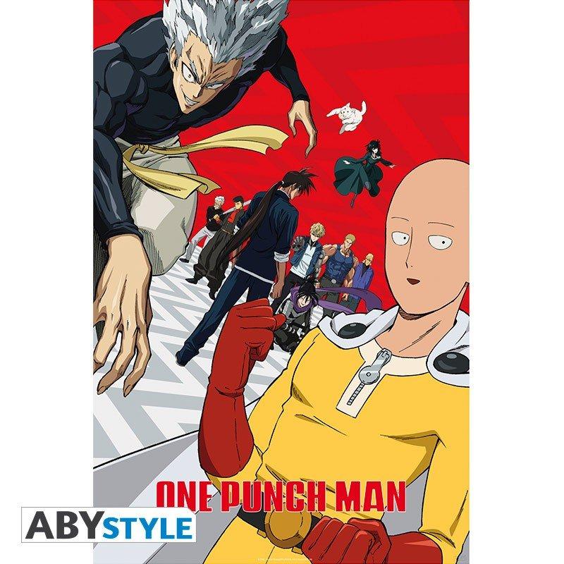 Abystyle Poster - Roulé et filmé - One Punch Man - Artwork Saison 2  