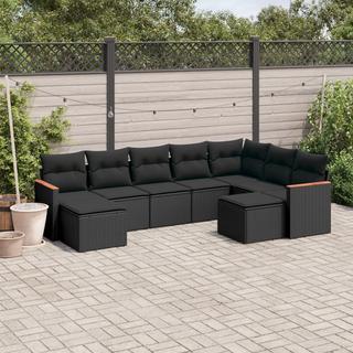 VidaXL set divano da giardino Polirattan  