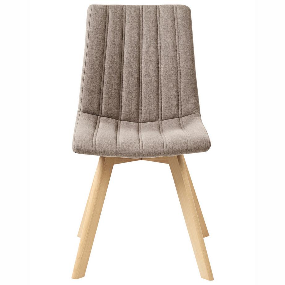 Beliani Lot de 2 chaises de salle à manger en Tissu  CALGARY  