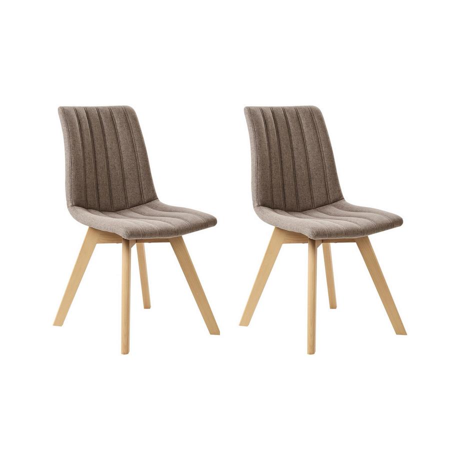Lot de 2 chaises de salle à manger en Tissu  CALGARY