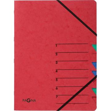 PAGNA Ordnungsmappe EASY A4 24061-01 rot 7 Fächer