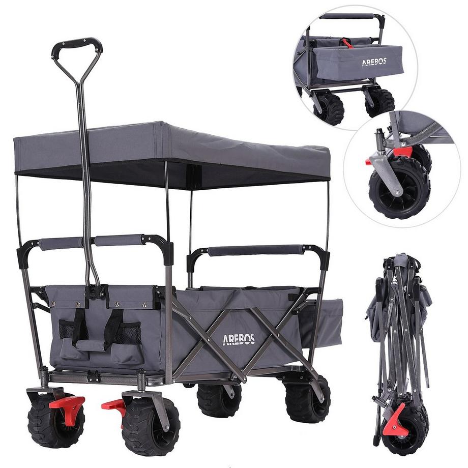 Bollerwagen mit Dach | Handwagen | Transportkarre | Gerätewagen