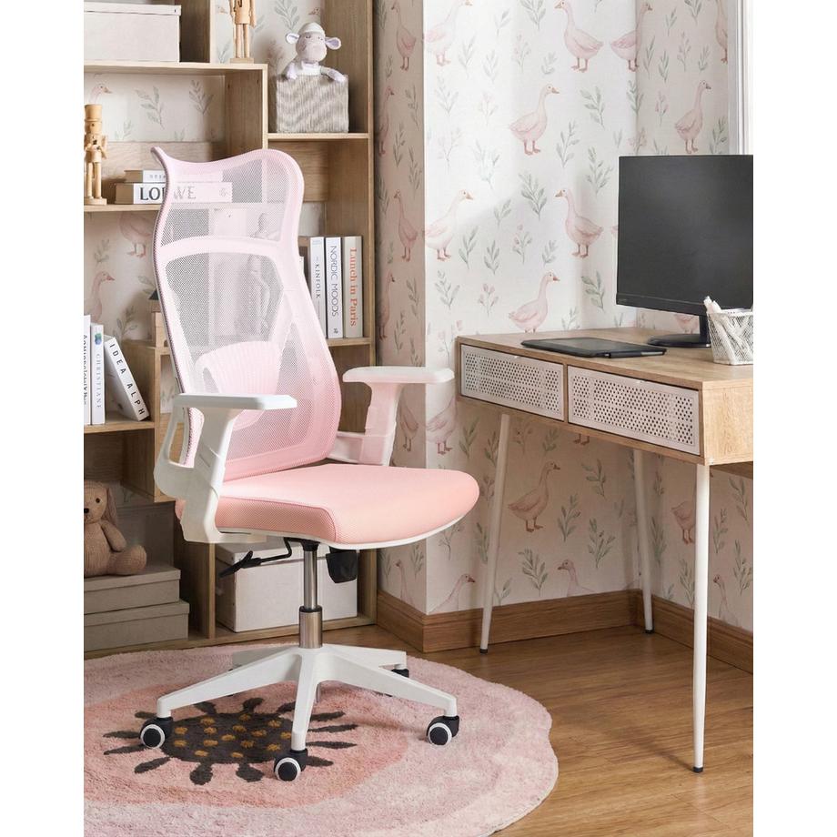 Beliani Chaise de bureau en Tissu maillé  BARD  