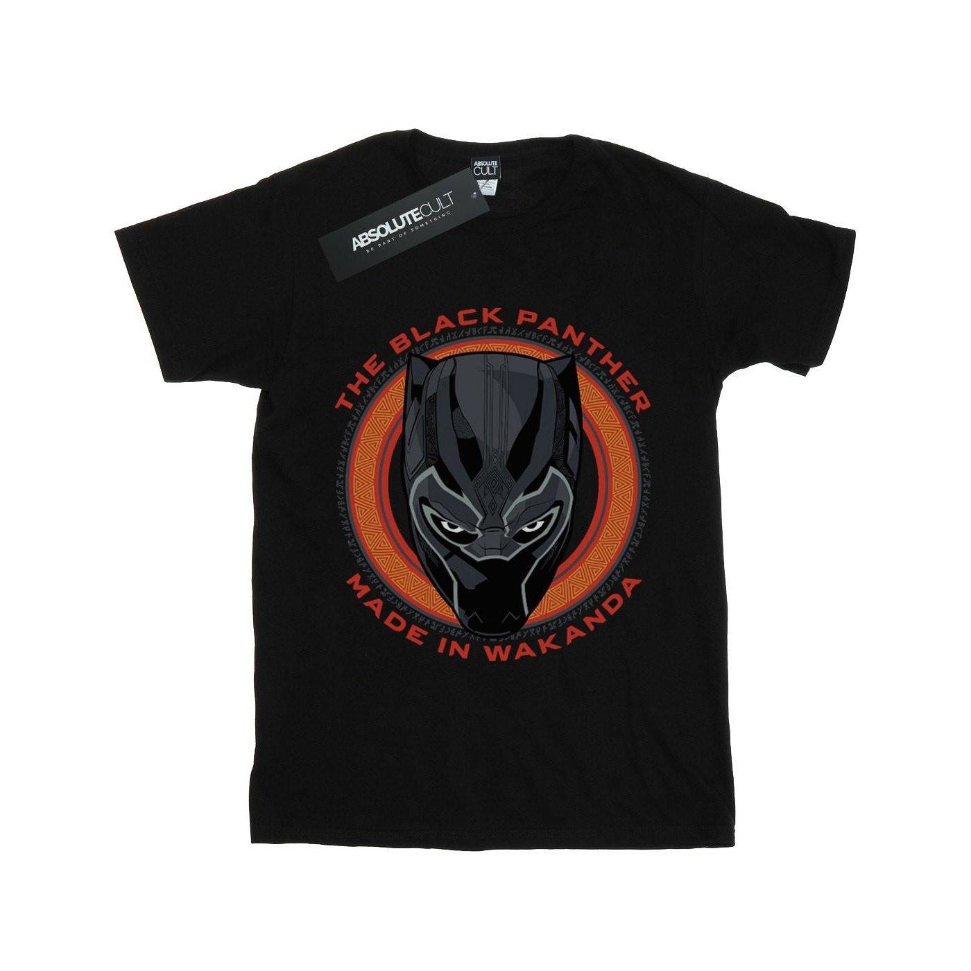 Image of Black Panther Made In Wakanda Red Tshirt Damen Schwarz XL