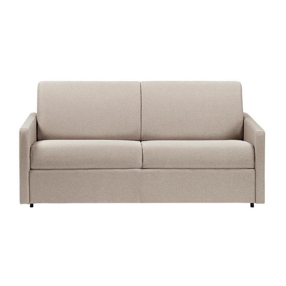 Vente-unique Schlafsofa 3Sitzer Stoff Liegefläche mit Lattenrost mit breiten Latten 1Matratze CALIFE  